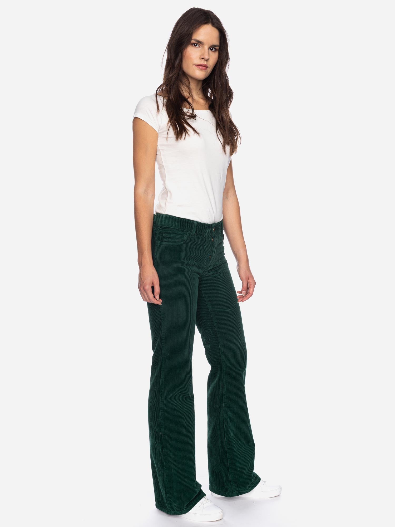 Ato Berlin - Schlaghose Newton Breitcord, Grün