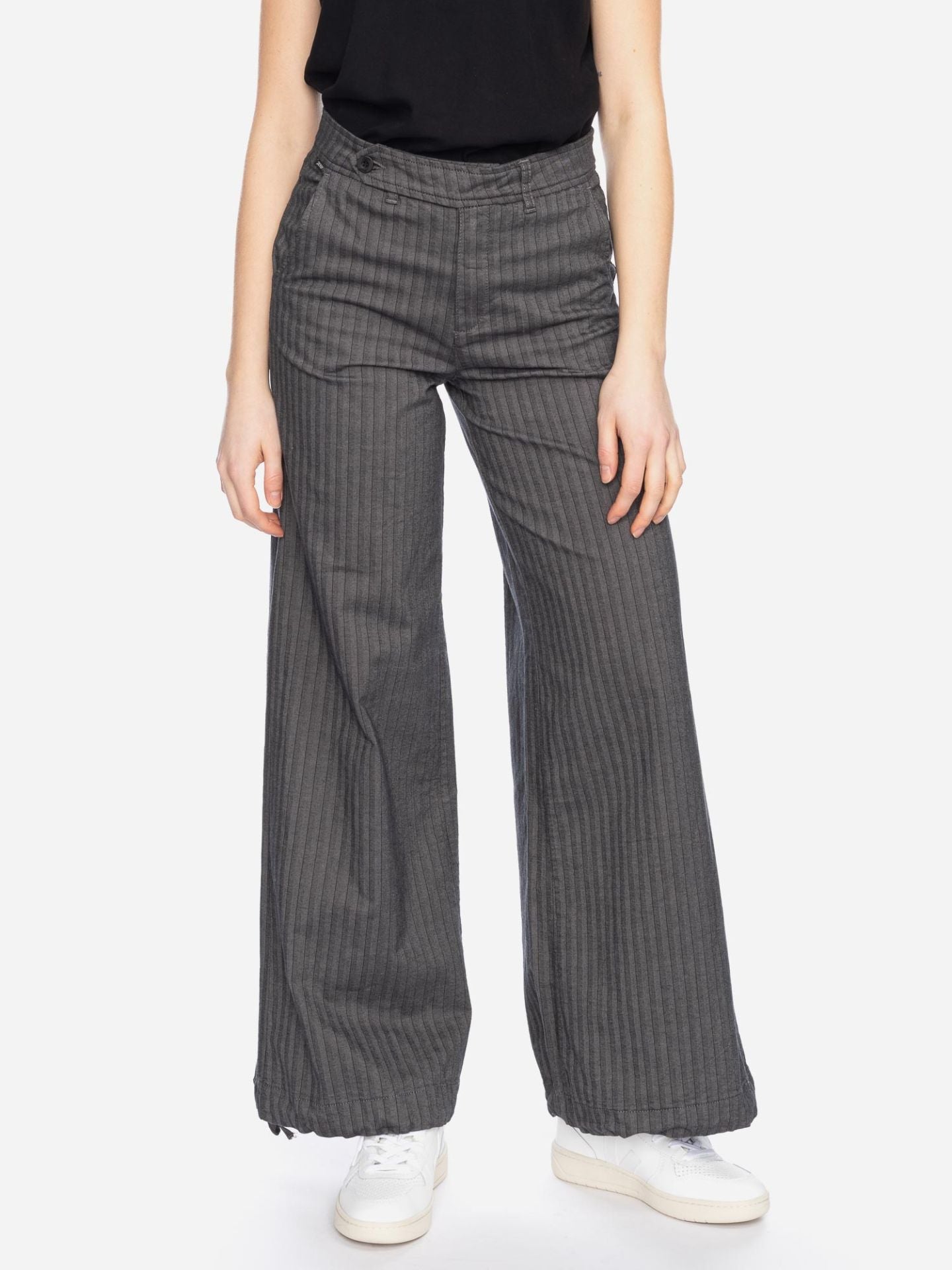 Ato Berlin Stoffhose Fiona, schw./grau