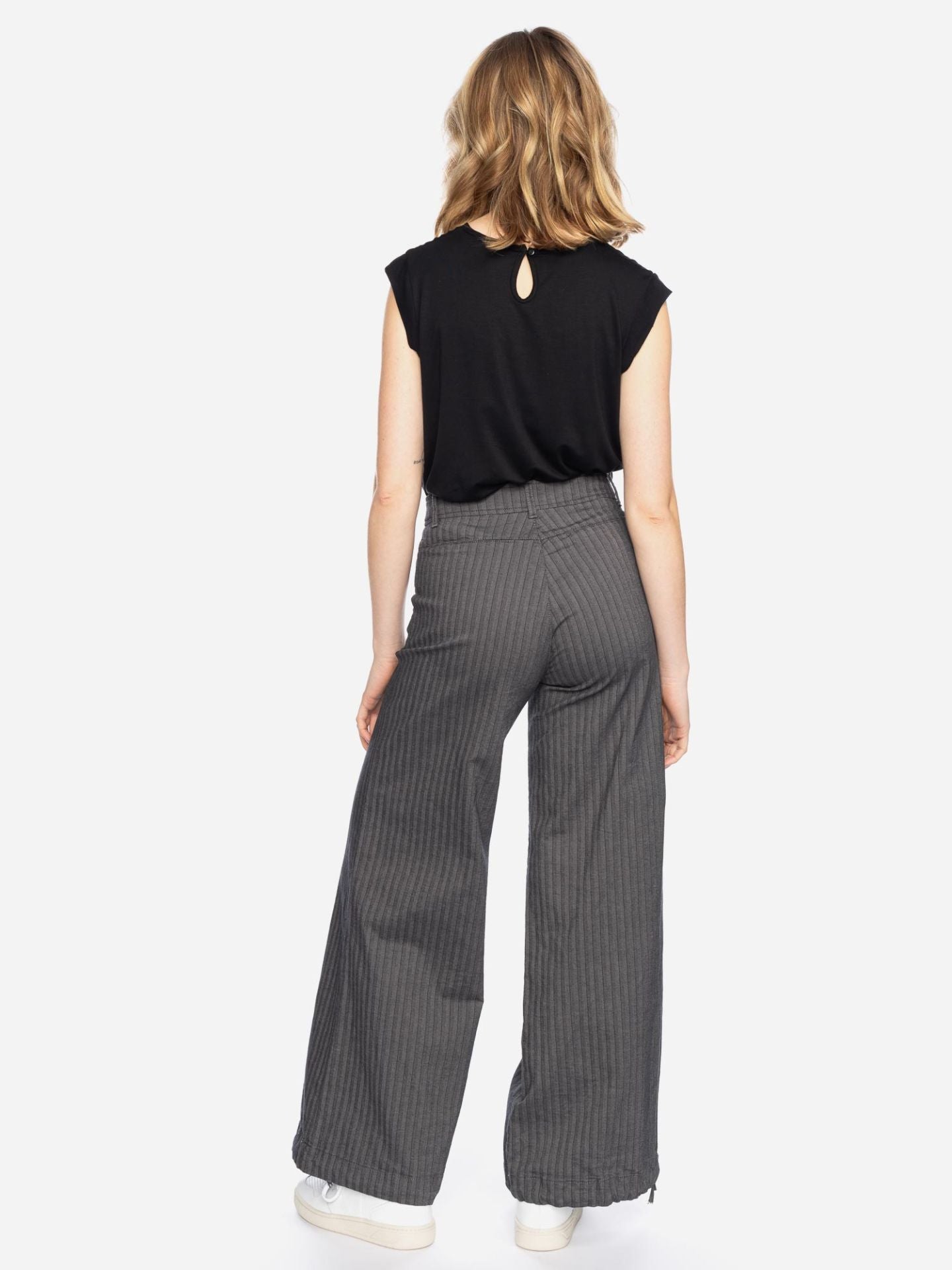 Ato Berlin Stoffhose Fiona, schw./grau