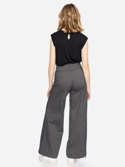 Ato Berlin Stoffhose Fiona, schw./grau