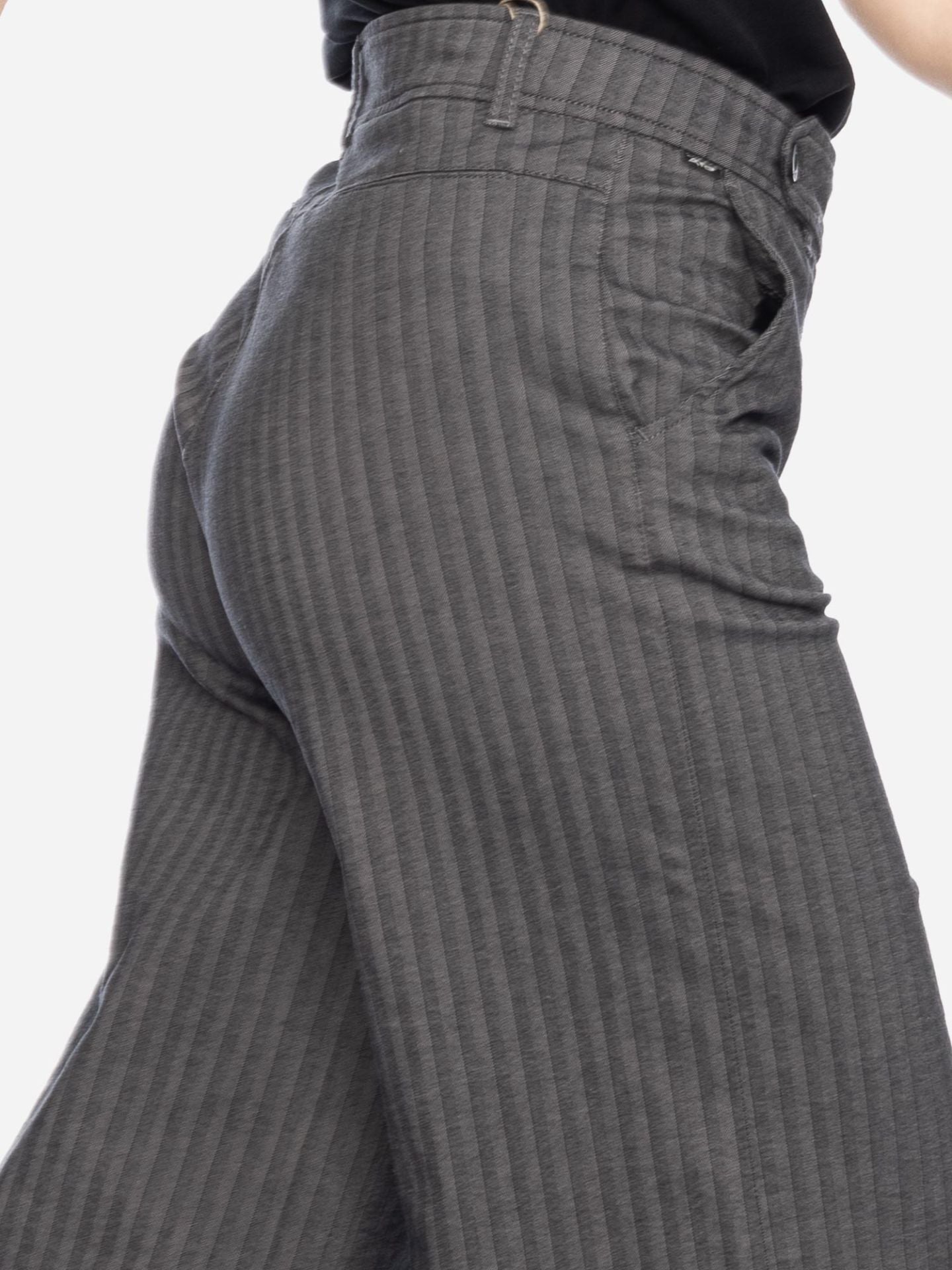 Ato Berlin Stoffhose Fiona, schw./grau