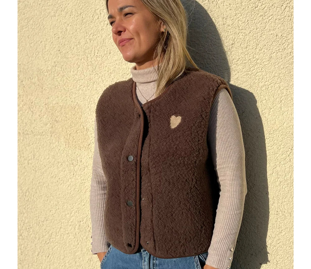 Alwero Damen-Weste TYB, Chocolate/Herz