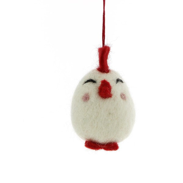 Anhänger Küken Wollfilz, weiß