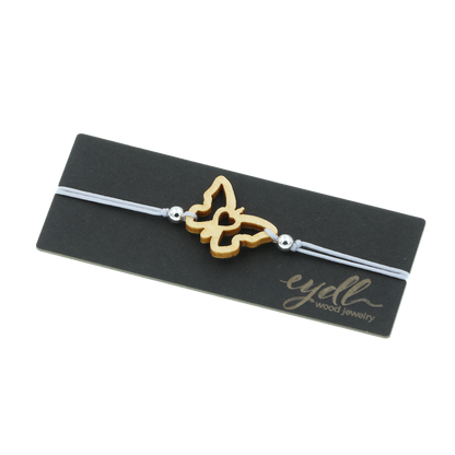 Armband Schmetterling Ahorn, Lichtgrau