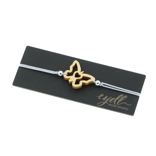 Armband Schmetterling Ahorn, Lichtgrau