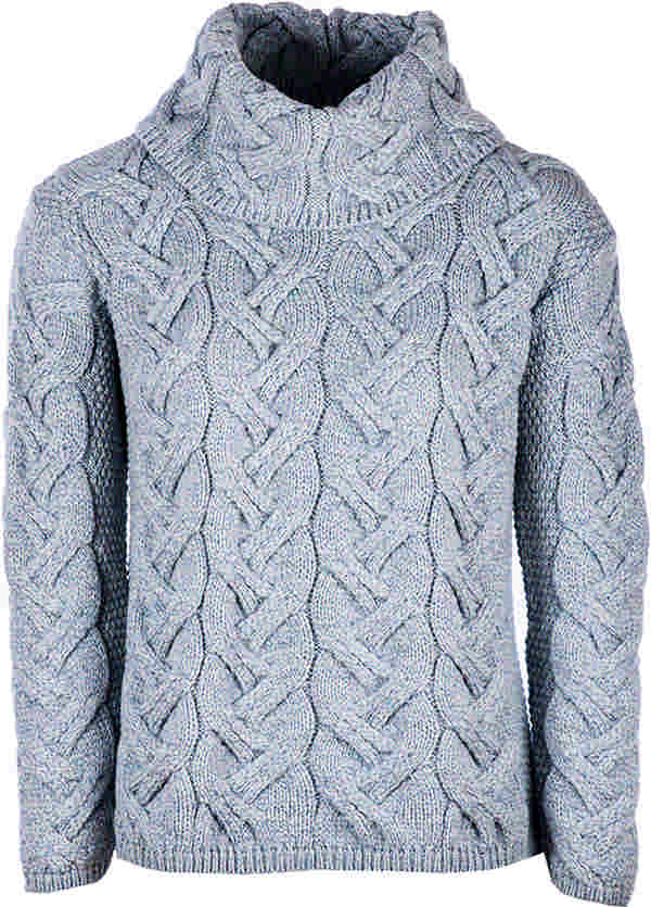 Rollkragenpulli Merino superweich, graublau