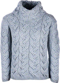 Rollkragenpulli Merino superweich, graublau