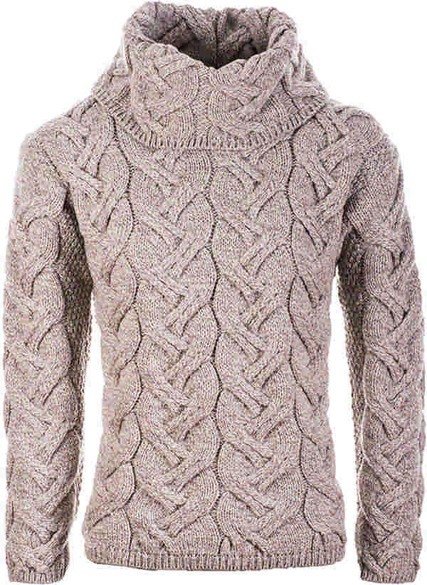 Rollkragenpulli Merino superweich, beige