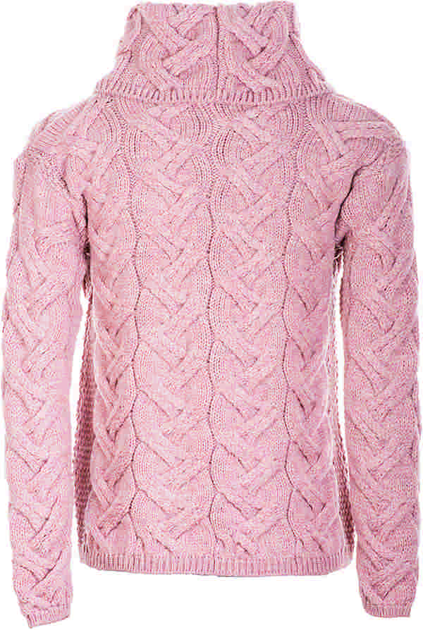 Rollkragenpulli Merino superweich, altrosa