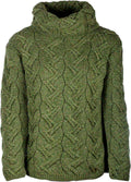 Aran Rollkragenpulli Merino superweich, Moos