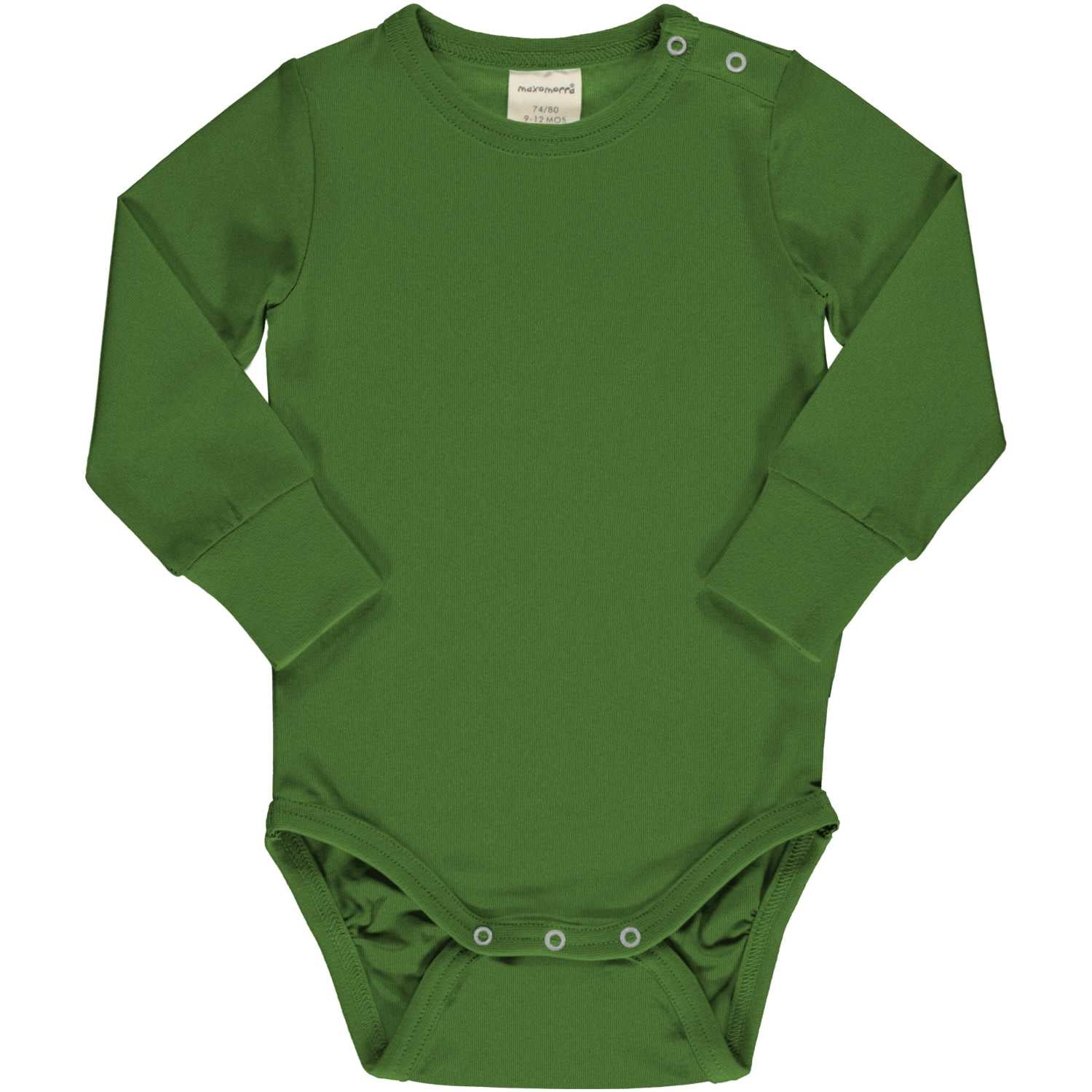 Maxomorra Body langarm, solid green