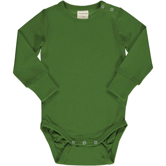 Maxomorra Body langarm, solid green