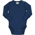 Maxomorra Body langarm, solid navy