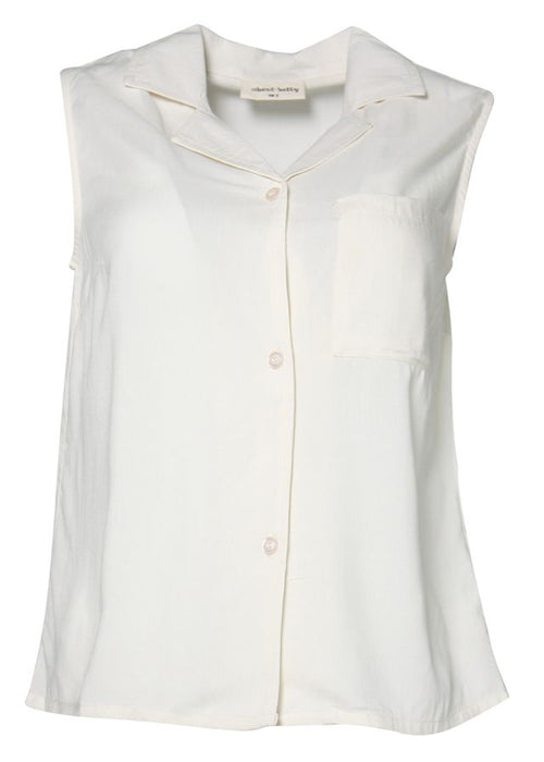 About Betty Bluse ärmellos, White