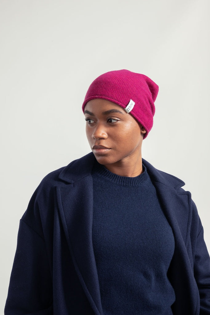 Rifo Beanie-Mütze Frank Cashmere (rec.), Pink Ciclamino