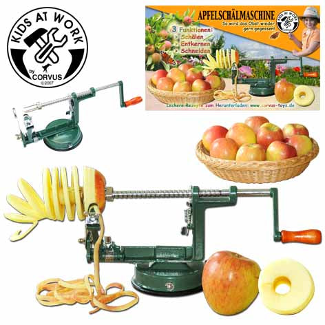 Apfelschneidemaschine für Apfelspiralen