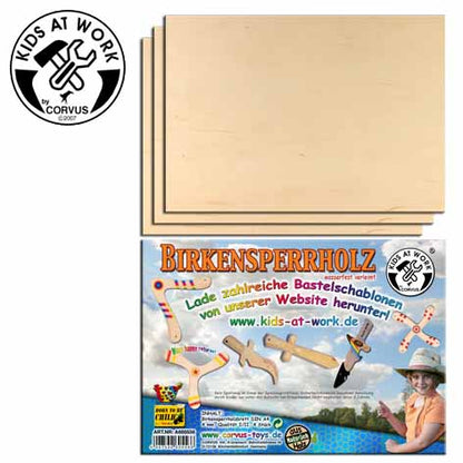 Birkensperrholz 4er-Set