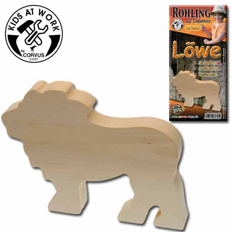 Holzrohling Löwe