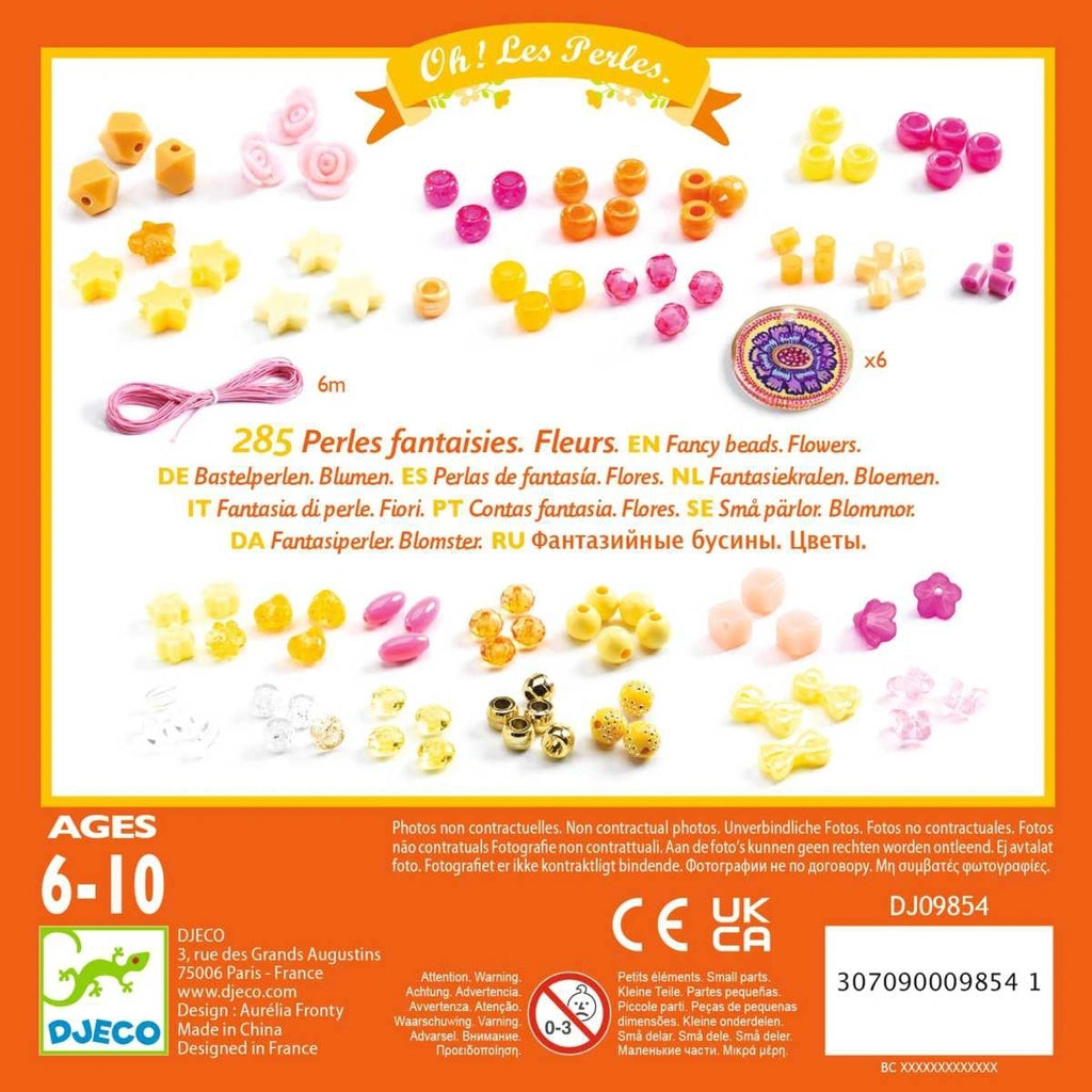 Djeco Perlenset/Schmuck basteln, Blumen
