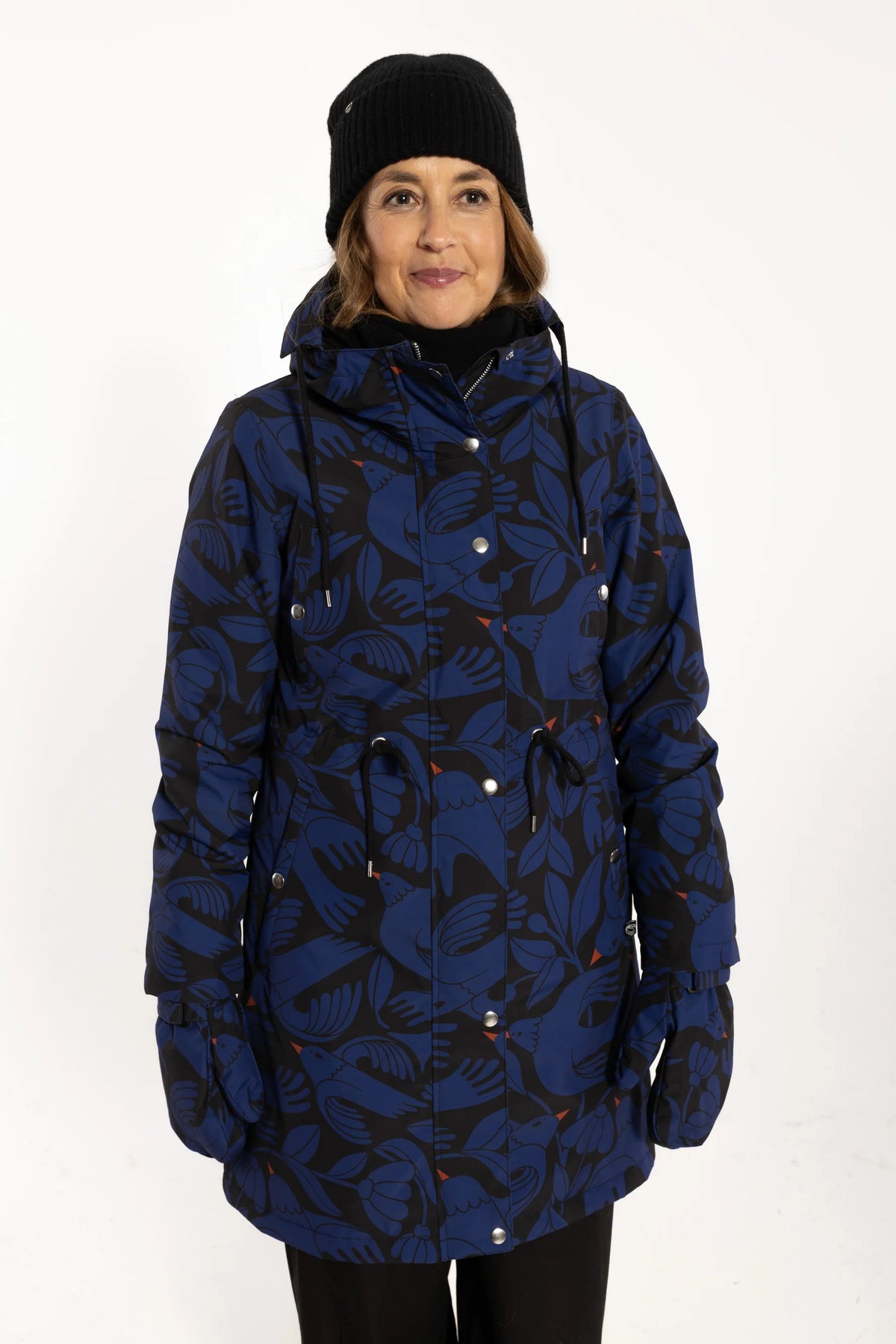 DanefaeCPH Winterparka DaneNora, Black/DeepBlue BirdieUp