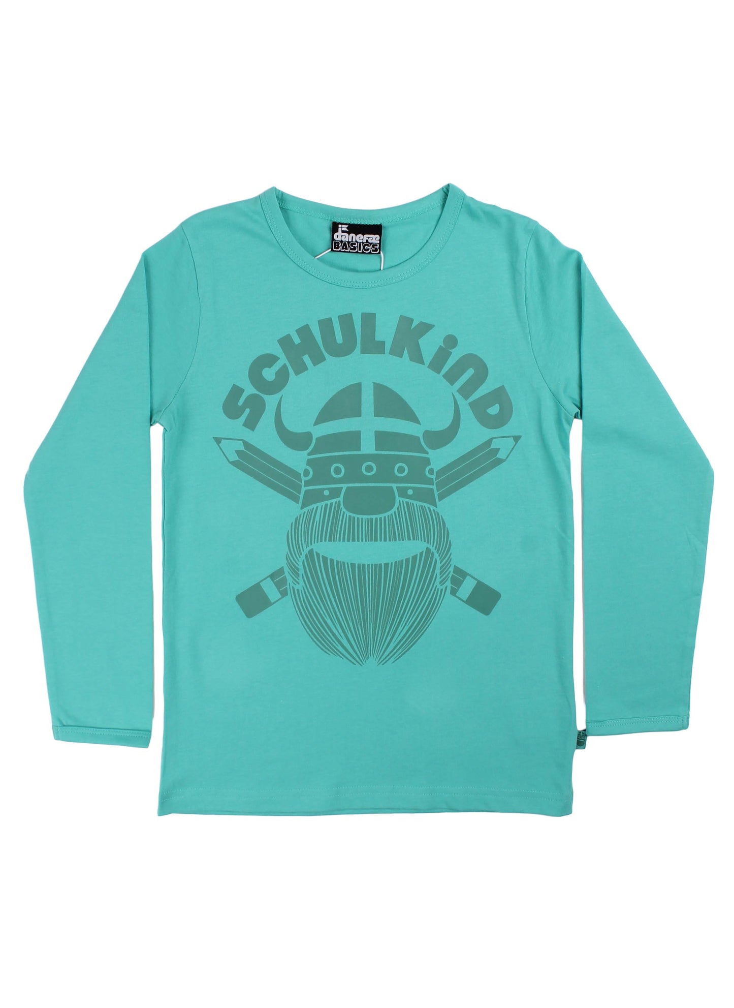 Danefae Langarmshirt Schulkind, Aqua