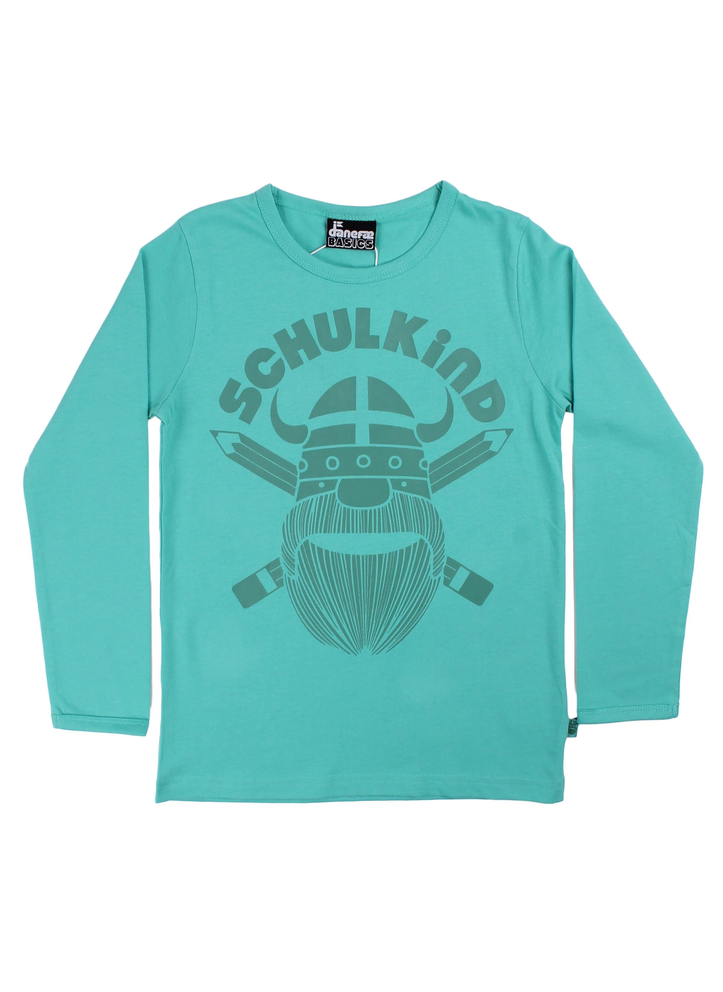 Danefae Langarmshirt Schulkind, Aqua
