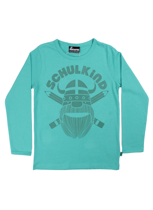 Danefae Langarmshirt Schulkind, Aqua