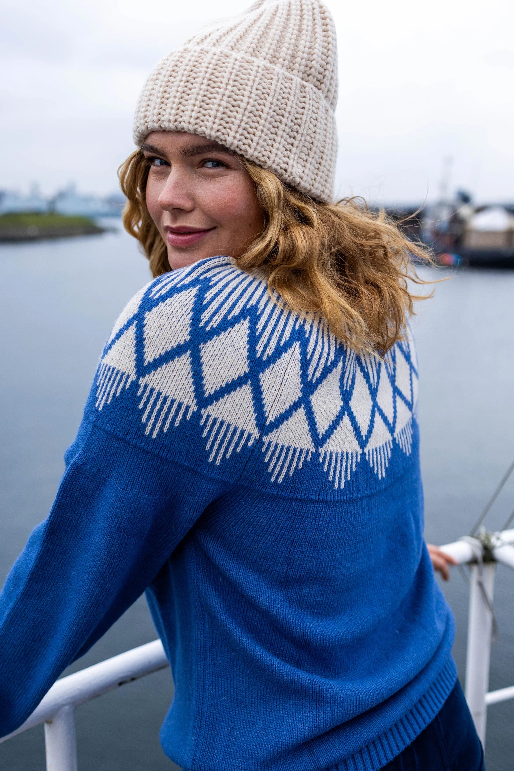 DanefaeCPH Daneblizzard Wool Sweater, Porcelaine