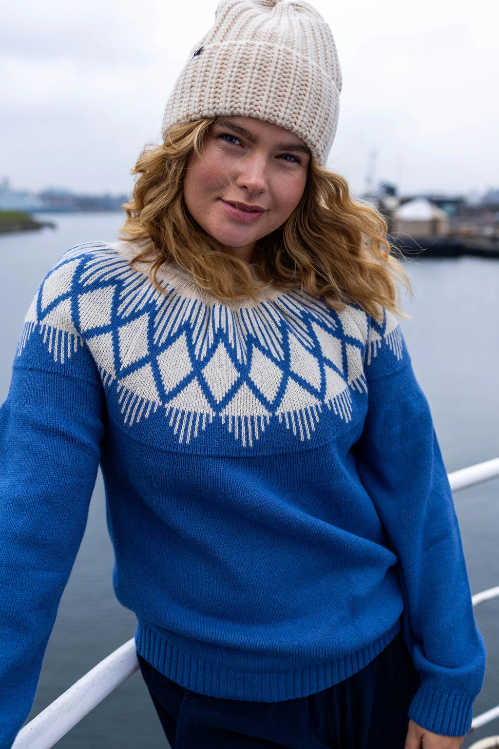 DanefaeCPH Daneblizzard Wool Sweater, Porcelaine