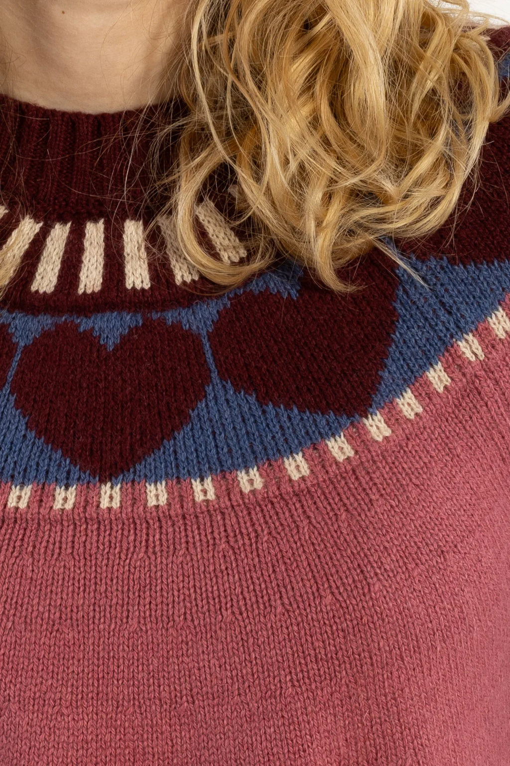DanefaeCPH Daneglamping Wool Sweater, Berry Heart