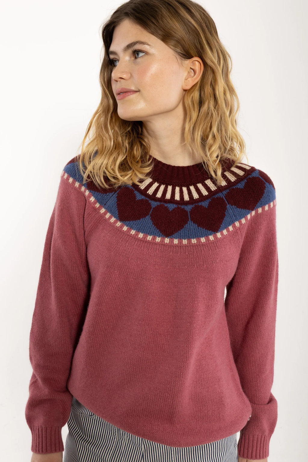 DanefaeCPH Daneglamping Wool Sweater, Berry Heart