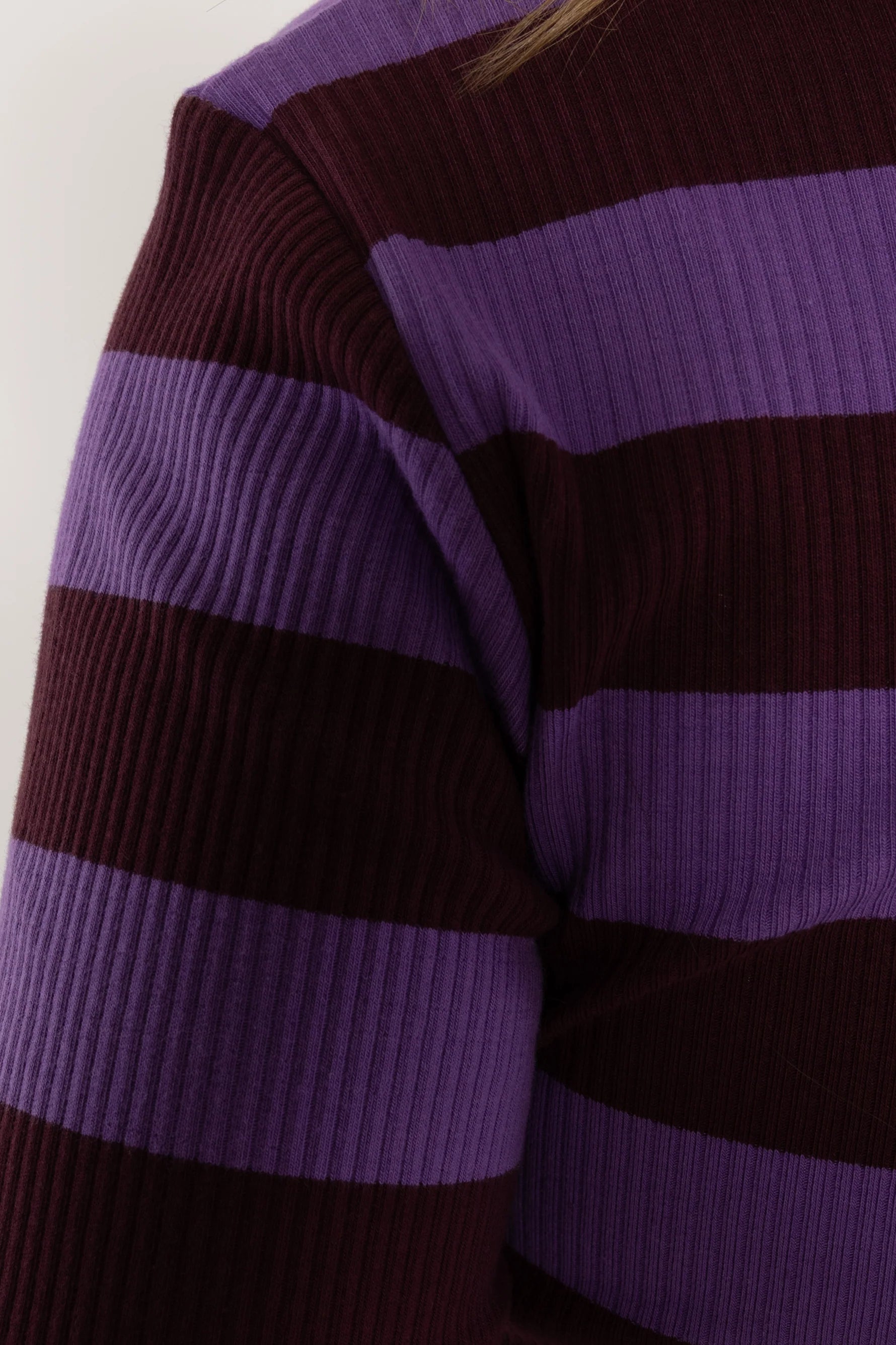 DanefaeCPH Danehero Ribbing Tee, wine/purple