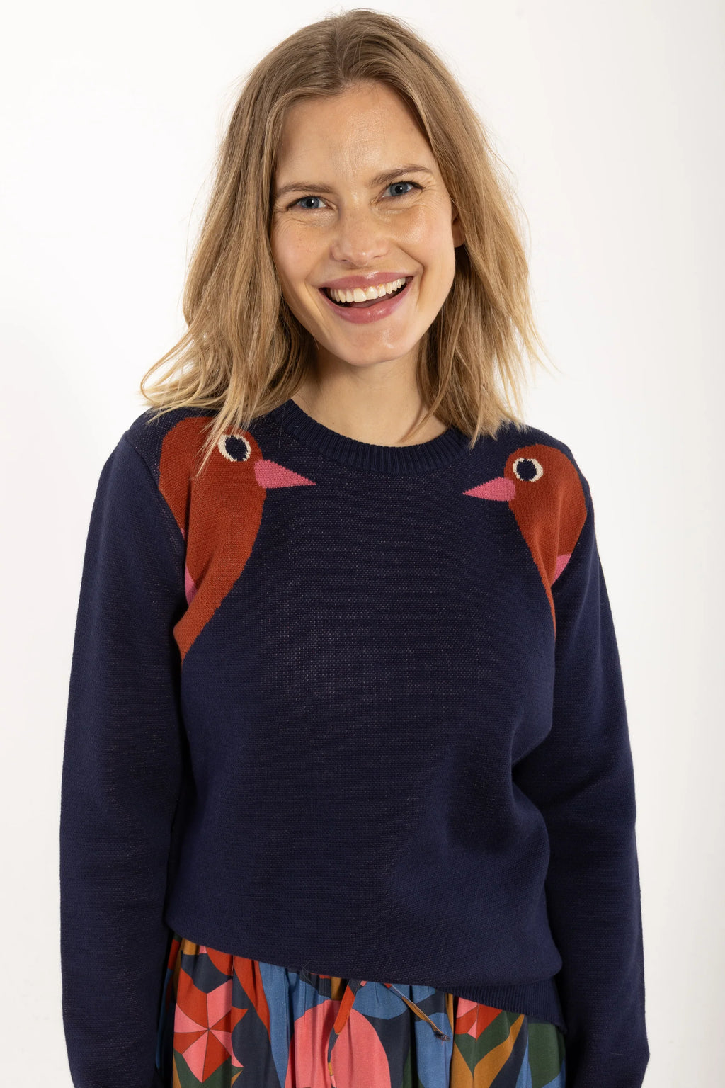 DanefaeCPH Danepearly Sweater Navy, Bird
