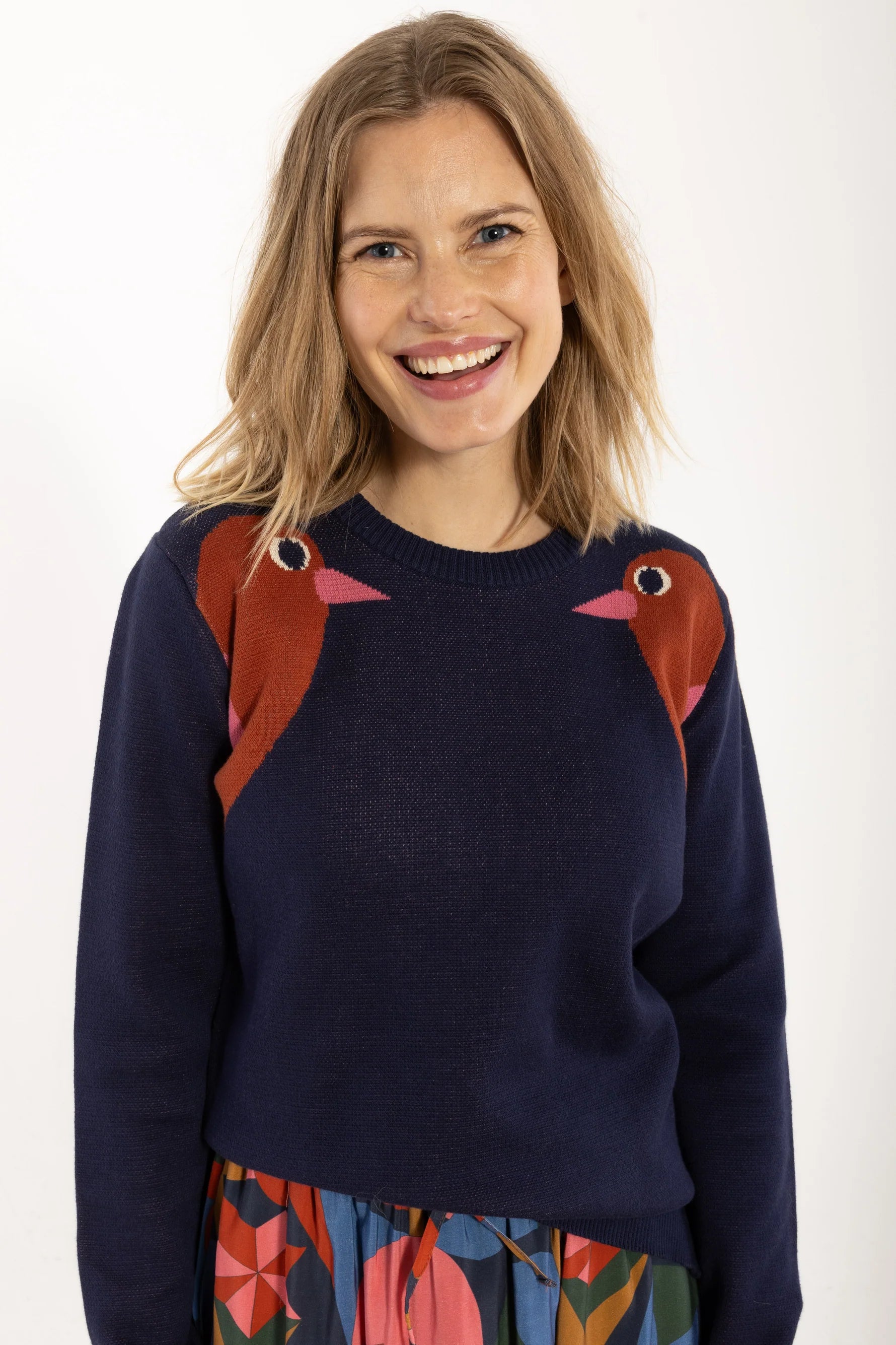 DanefaeCPH Danepearly Sweater Navy, Bird