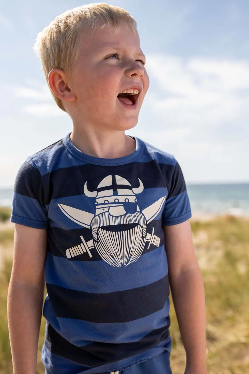Danefae Danesigurd Tee, Navy/Blue Pirate
