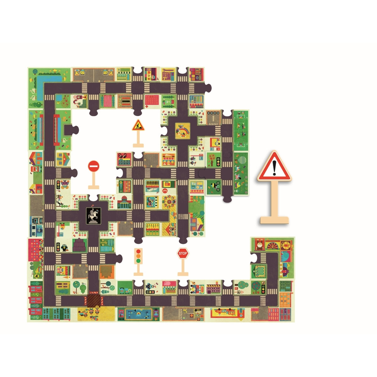 Djeco Bodenpuzzle Die Stadt, 24 Teile