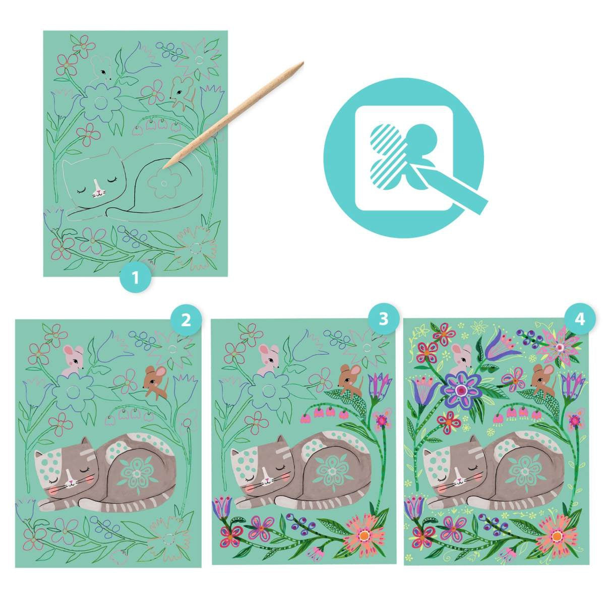 Djeco Kratzbilder Begegnungen