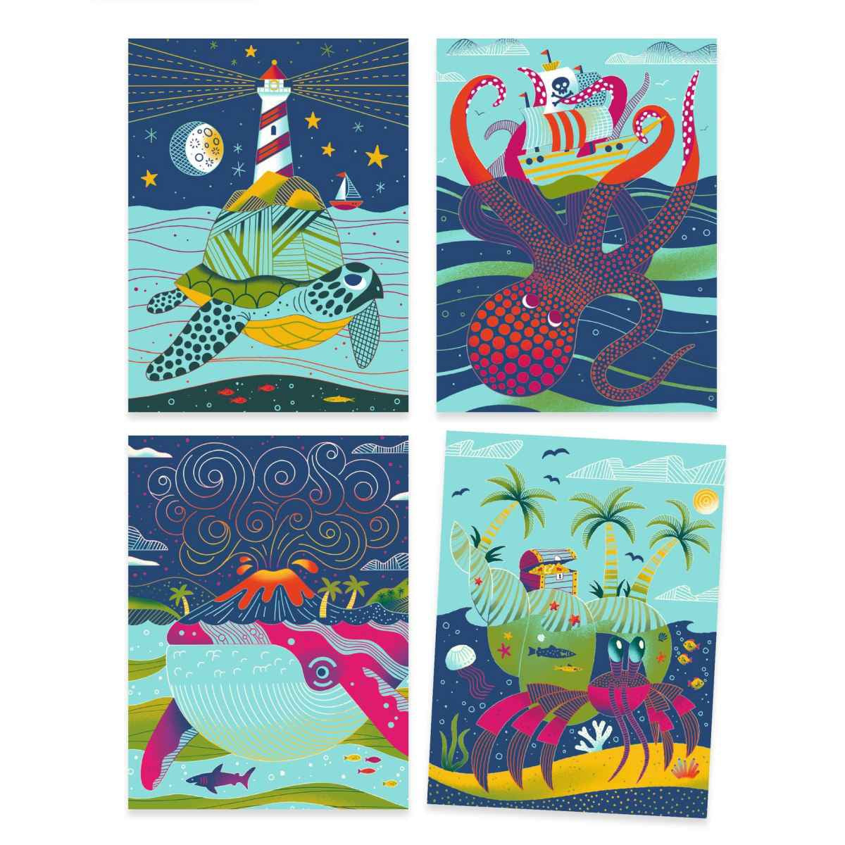 Djeco Kratzbilder Oben und Unten