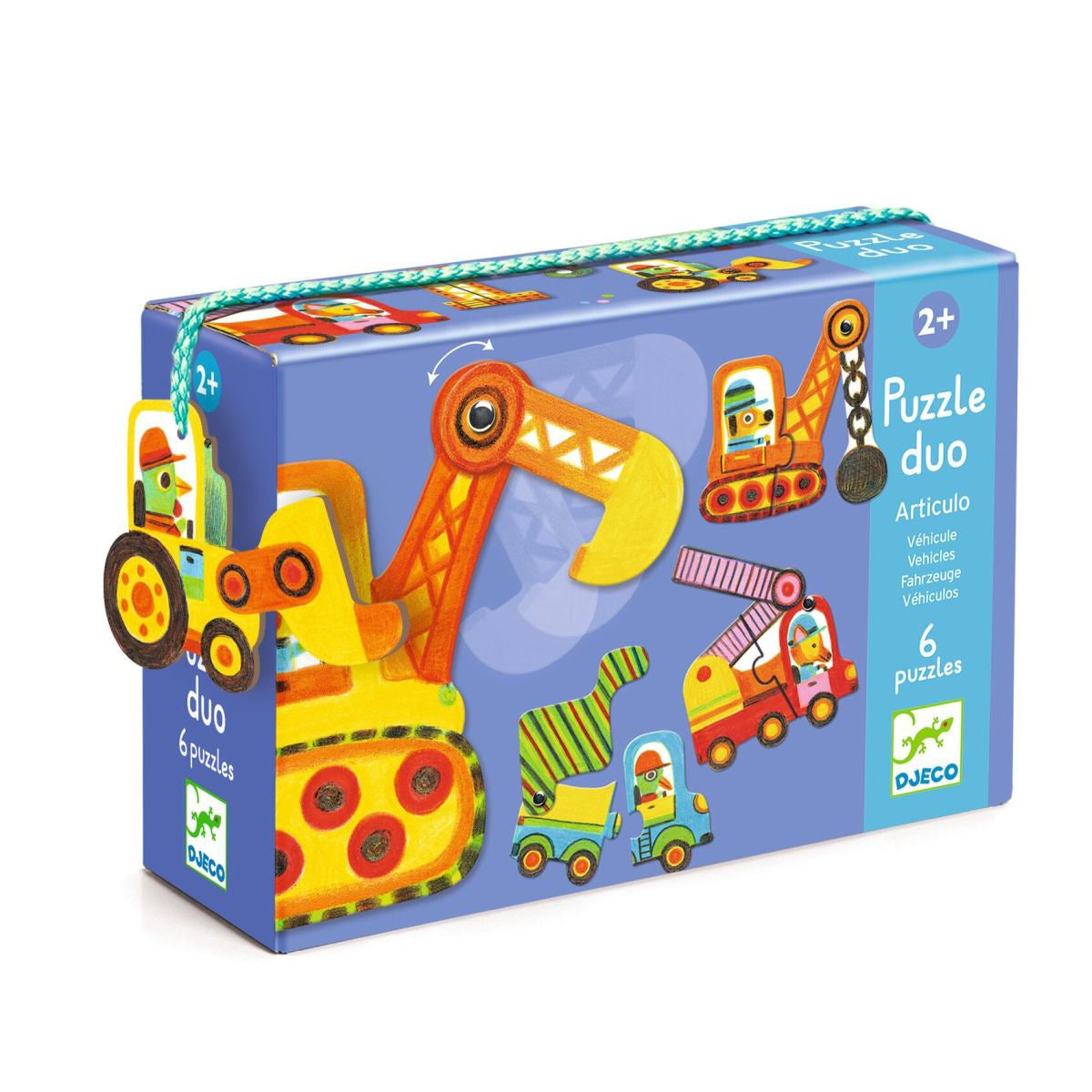 Djeco Puzzle Duo, Bewegte Fahrzeuge