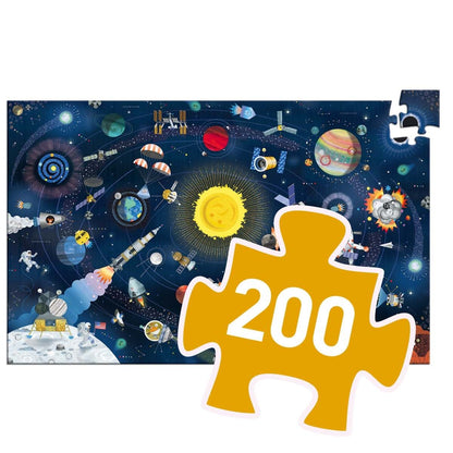 Djeco Wimmelpuzzle 200 Teile, Der Weltraum