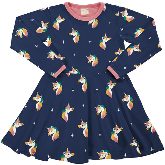 Maxomorra Langarmkleid Unicorn