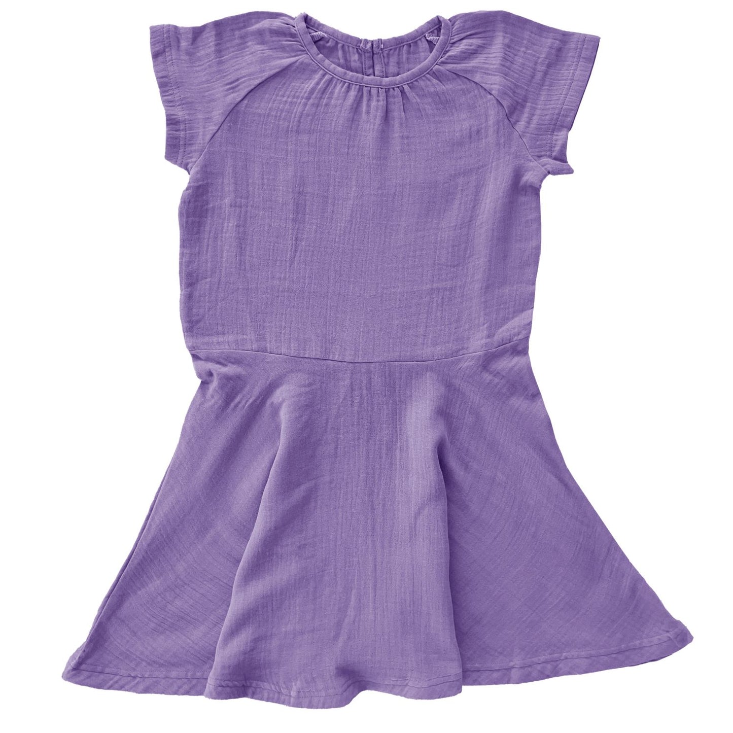 Maxomorra Musselinkleid, solid purple