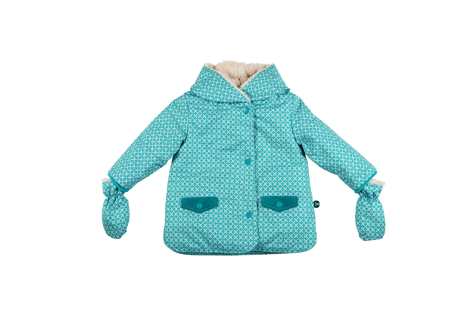 Ducksday Baby-Winterjacke+Fäustel, Karo