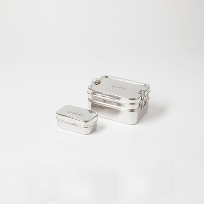 ECO Brotbox Dabba Magic mit Snackbox aus Edelstahl, 2-lagig