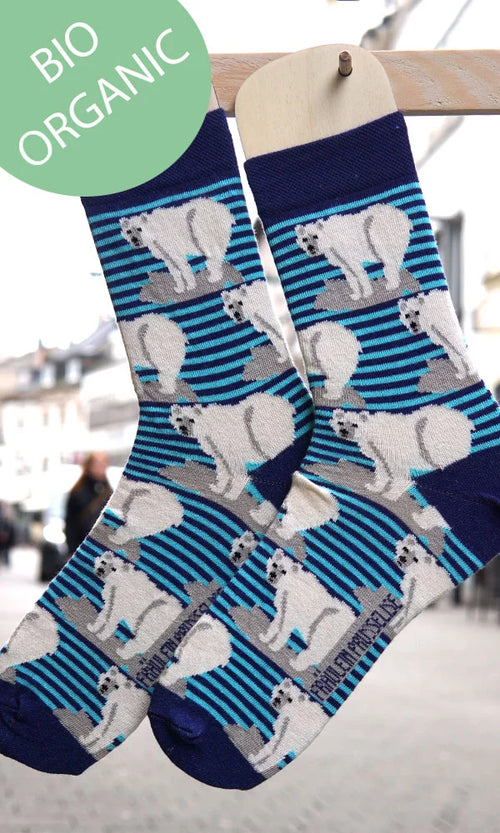 Bio Erwachsenen-Socken Eisbär