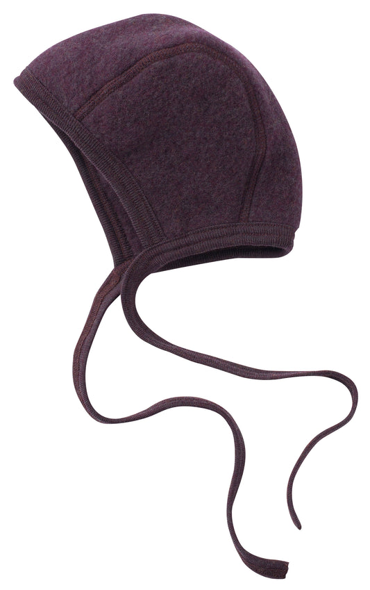 Engel Natur Baby-Häubchen Wollfleece, Lila melange