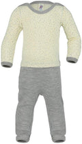 Engel Natur Baby-Overall Wolle/Seide, Hellgrau/Natur