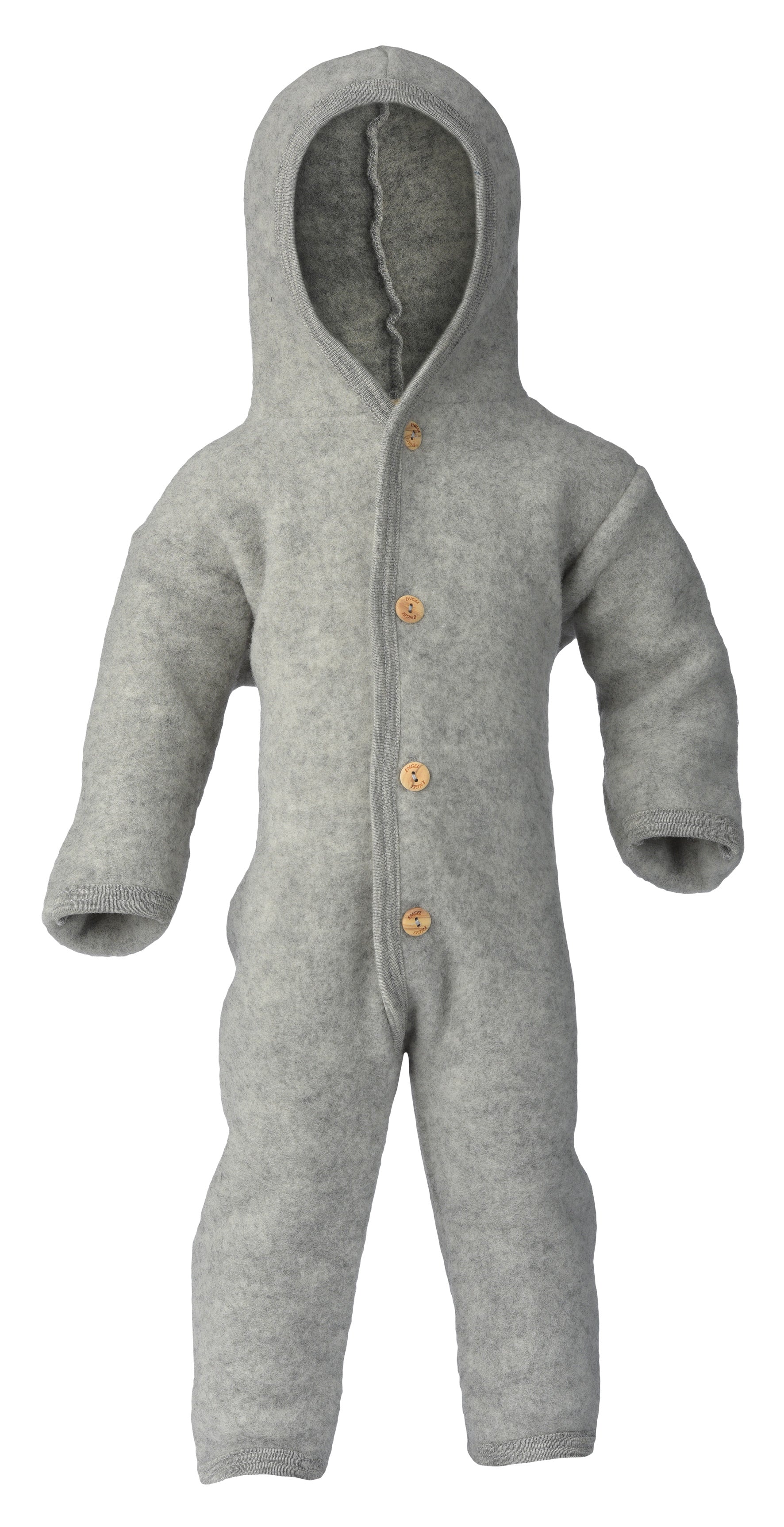 Engel Natur Baby-Overall Wollfleece, Hellgrau