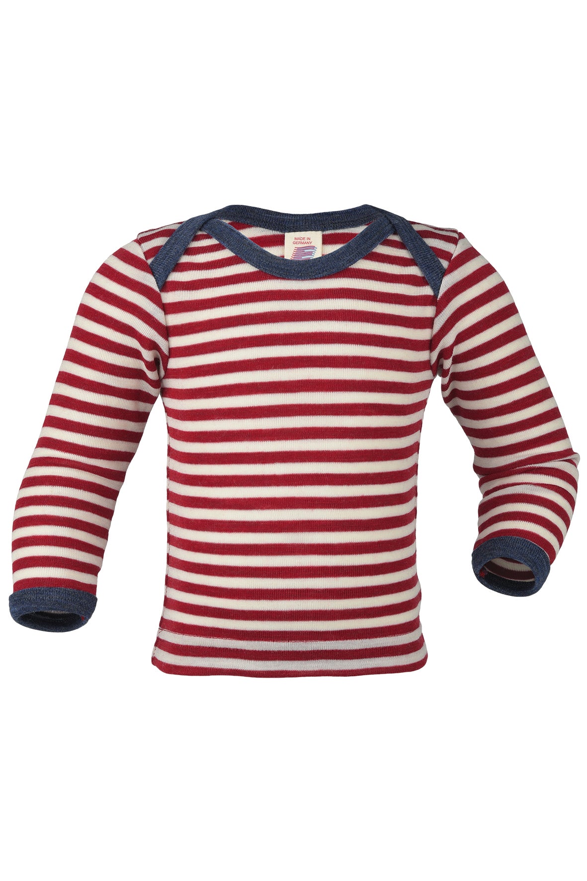 Engel Natur Baby-Schlupfhemd Wolle, Rot melange/Natur