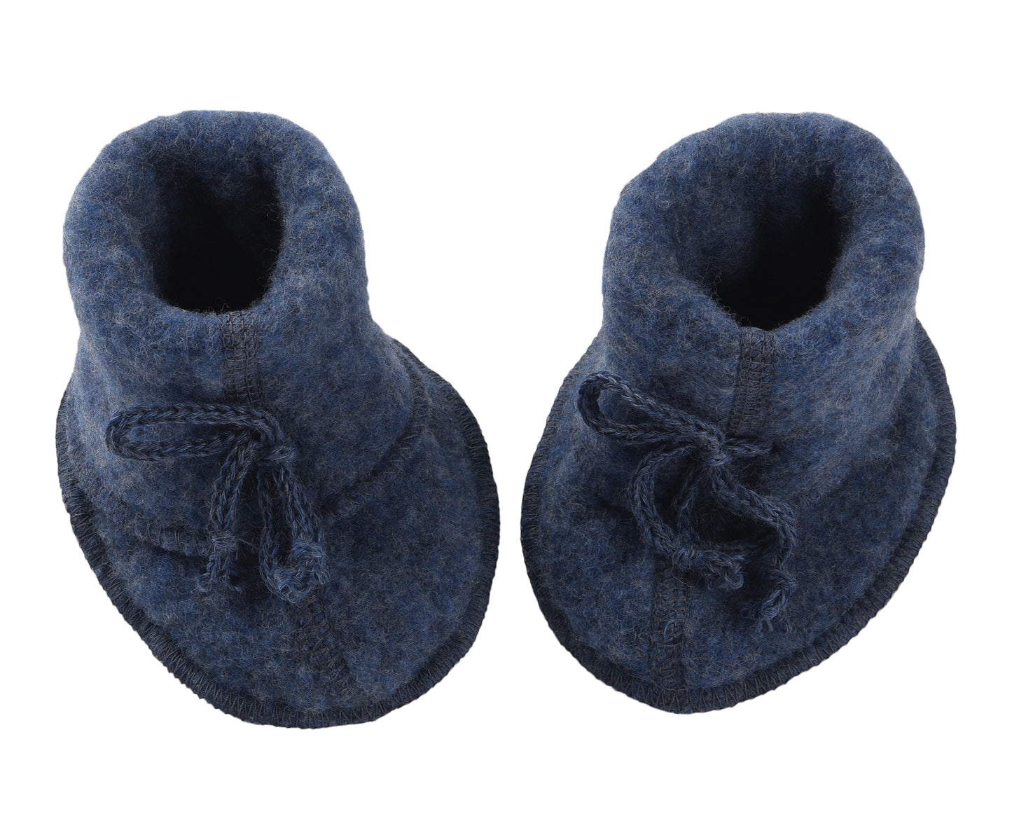 Engel Natur Baby-Schühchen Wollfleece, Blau melange